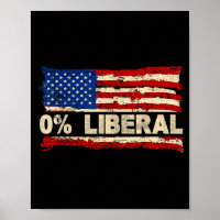 0% Liberal Zero Percent Liberal Republican Flag