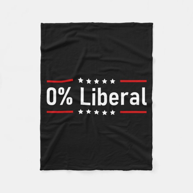 0% Liberal - Zero Percent Statement  Fleecedecke (Vorderseite)