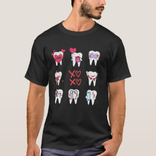 0 Lustige Zähne Dental Crew Zahnarzt Xoxo Valentin T-Shirt