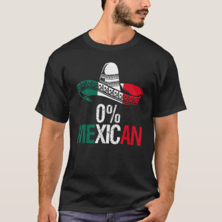 0 Mexican With Sombrero And Mustache For Cinco de  T-Shirt
