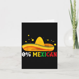 0% mexikanisch lustiger Cinco de Mayo Fiesta Sombr Karte