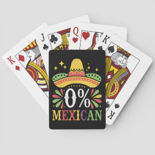 0% Mexikanisch Null Prozent Lustig Cinco De Mayo Spielkarten