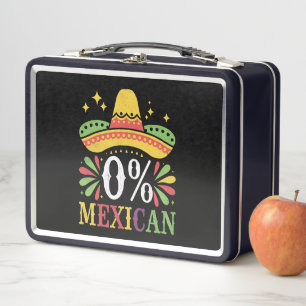0 % mexikanische Null Prozent Funny Cinco De Mayo Metall Brotdose