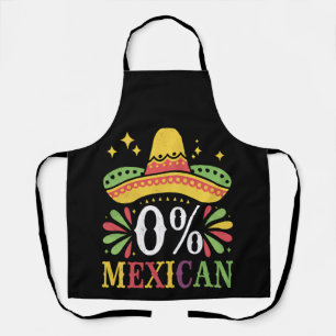 0 % mexikanische Null Prozent Funny Cinco De Mayo Schürze