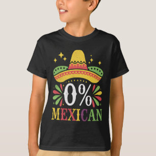 0 % mexikanische Null Prozent Funny Cinco De Mayo T-Shirt