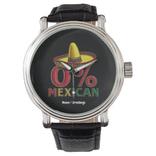 0% mexikanisches Funny Cinco De Mayo Unglaublich w Armbanduhr