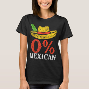 0% mexikanisches Hemd lustige Männer Frauen Cinco T-Shirt