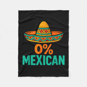 0 Prozent mexikanisch lustig Cinco de Mayo Sombrer Fleecedecke