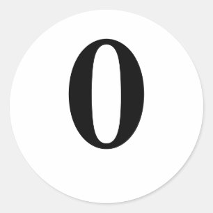 0 RUNDER AUFKLEBER