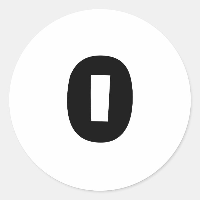 0 Stickers à numéro blanc rond par Janz (Devant)