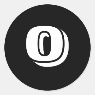 0 Stickers grand nombre rond noir par Janz