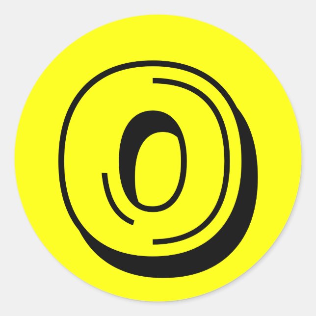 0 Stickers grand rond jaune par Janz (Devant)