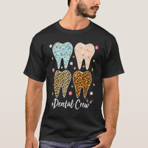 0 Süße Zähne Leopard Dental Crew Hasenohren Ostern T-Shirt