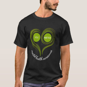 0 Süßes grünes Herz Du bist wichtig - Bewusstsein T-Shirt