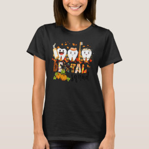 0 Zahntruppe Kürbis Süße Zähne Thanksgiving Zahnar T-Shirt