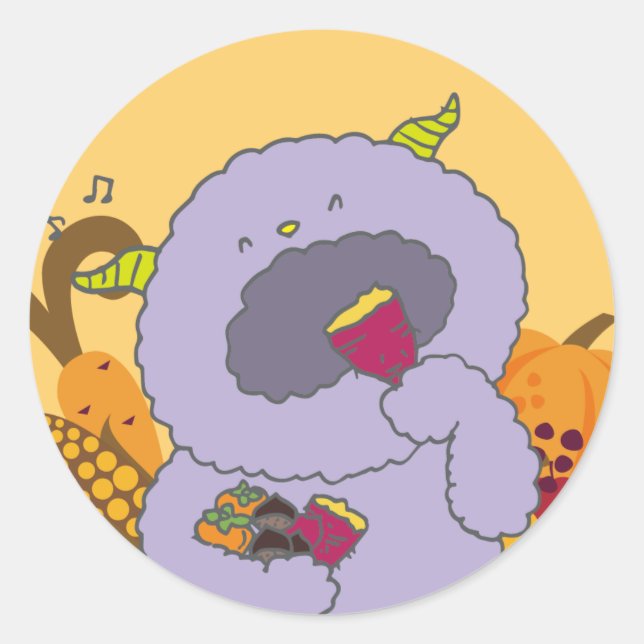 10月モンスターシール。 RUNDER AUFKLEBER (Vorderseite)