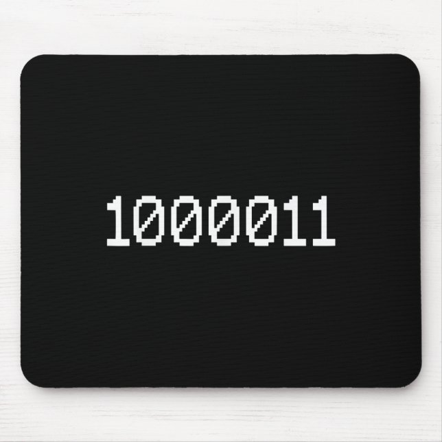 1000011 Binärcode 67 Meme Computer Coding Lustig  Mousepad (Vorne)