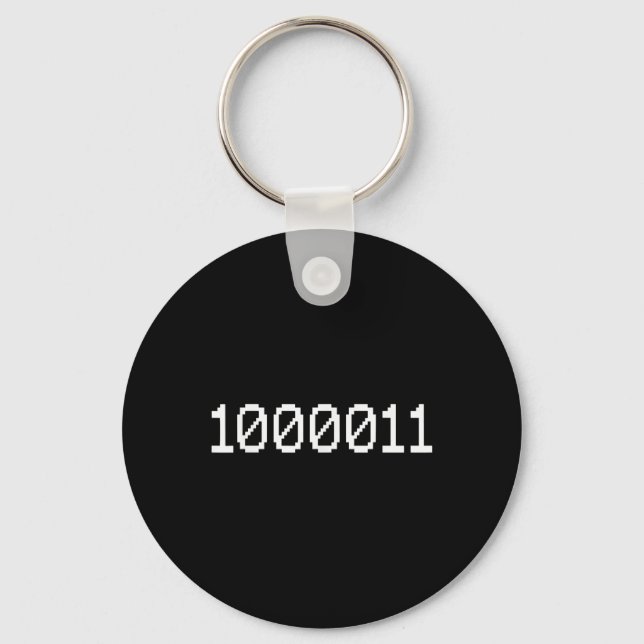 1000011 Binärcode 67 Meme Computer Programmierung  Schlüsselanhänger (Vorderseite)