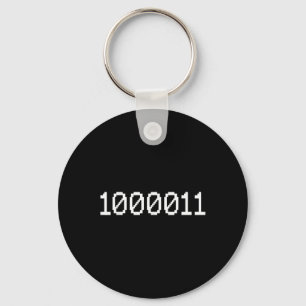 1000011 Binärcode für 67 Lustiger Tech-Meme-Rechne Schlüsselanhänger