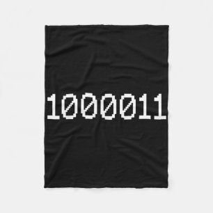 1000011 Binärcode für 67 Lustiges Tech-Meme Rechne Fleecedecke