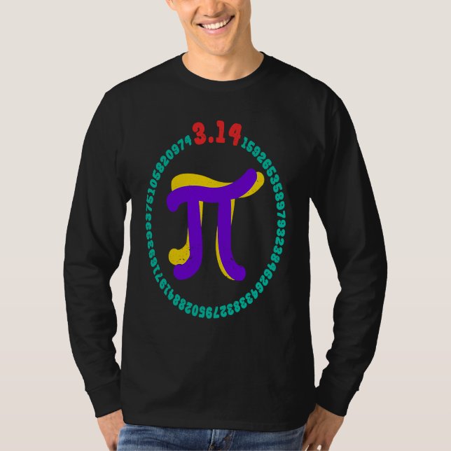 10000 Digits Pi Sign Math Mathematics Pi Day Nerd  T-Shirt (Vorderseite)