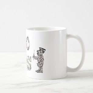 10000 Stunden mit einer Überlagerung von Pinselstr Kaffeetasse