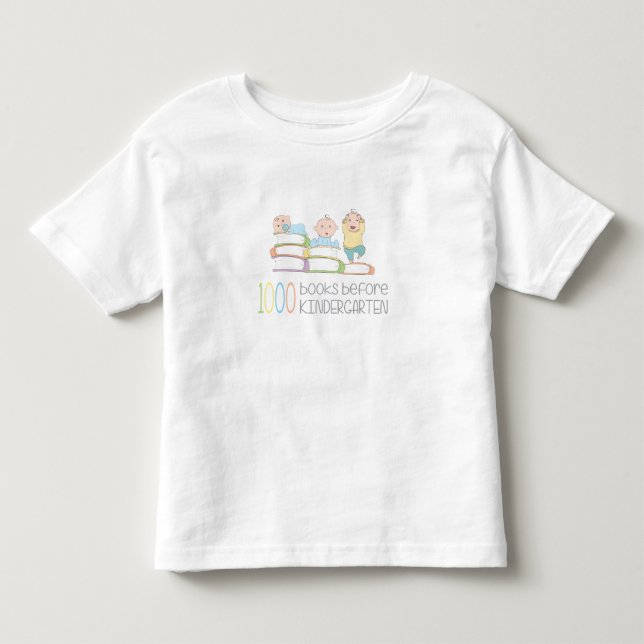1000 Bücher vor Kindergarten-Shirt Kleinkind T-shirt (Vorderseite)