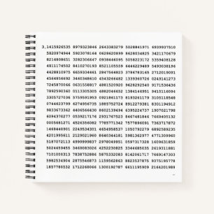 1000 erste Ziffern i-Nummer   Mathematisches Symbo Notizbuch