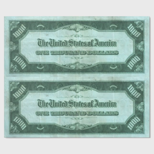 $1000 GESCHENKPAPIER (Flach)