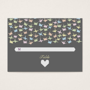 1000 Hanging Origami Paper Cranes Wedding (grau)