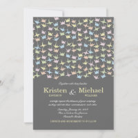 1000 Hanging Origami Paper Cranes Wedding (grau)