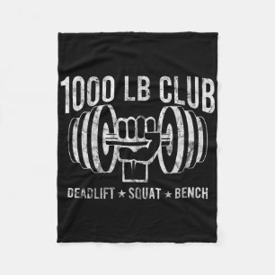 1000 Pfund Club Kraftdreikampf Muskel Bodybuilding Fleecedecke