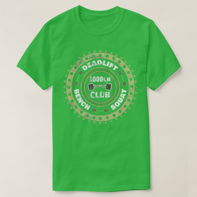 1000 Pfund Club Workout Gym gestört T-Shirt (Design vorne)