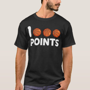 1000 Punkte Basketball Scorer High School Basketba T-Shirt