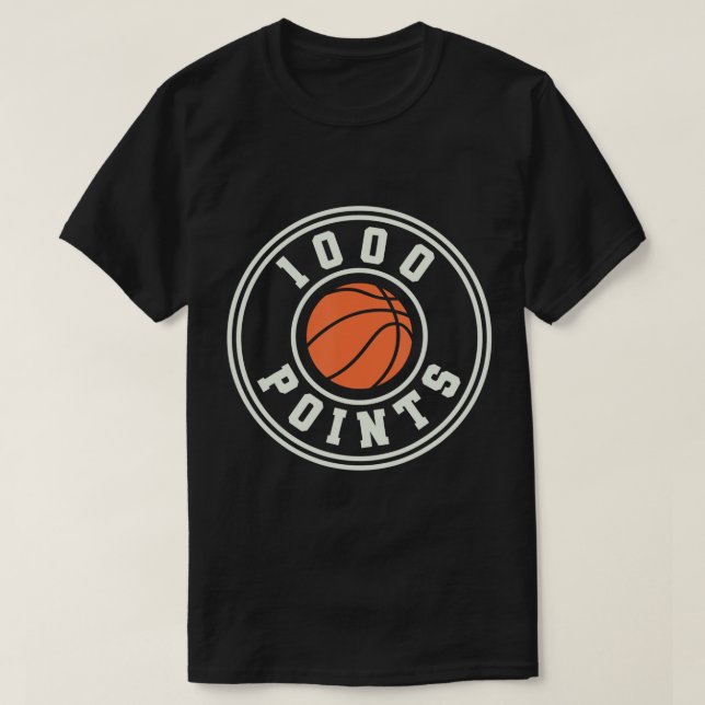1000 Punkte Basketball Scorer High School Basketba T-Shirt (Design vorne)