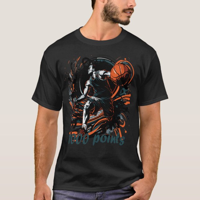 1000 Punkte Basketball T-Shirt (Vorderseite)