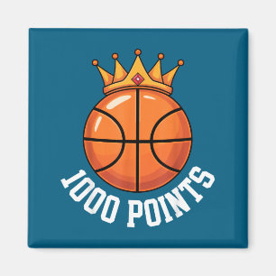 1000 Punkte Crown Achievement Liebhaber Basketball Magnet