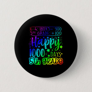 1000 Tage klüger 5. Klasse Lehrer 100. Button