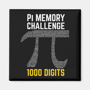 1000 Ziffern Pi-Memory-Herausforderung - i-Tag Magnet