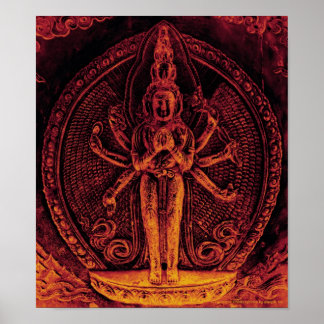 1000bewaffnetes Avalokiteshvara-Poster Poster