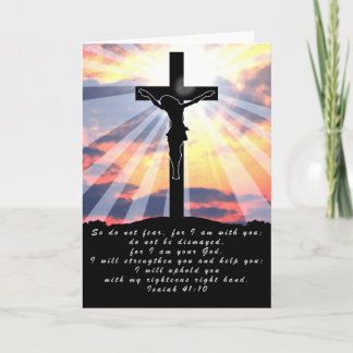 10015 Bibel Verse Isaiah 41:10 Christus Kreuz Karte