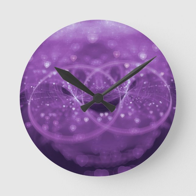 1001 Herzen Runde Wanduhr (Vorderseite)