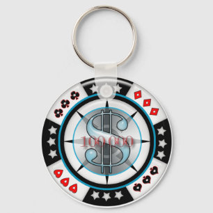 $100.000. Poker-Chip Schlüsselanhänger