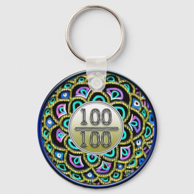 100/100 Schlüsselanhänger Lob (Vorderseite)