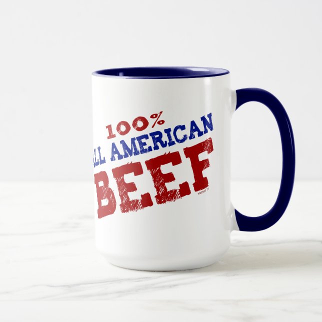 100% alle Ameican Rindfleisch-Tassen Tasse (Rechts)