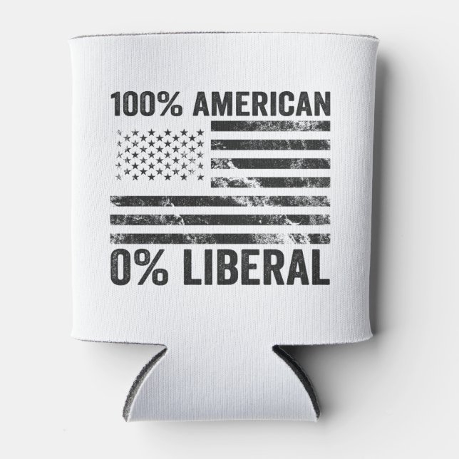 100% amerikanische 0% liberale republikanische Fla Dosenkühler (Vorderseite)