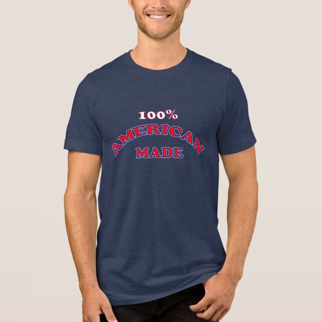 100 % amerikanisches Design Tri-Blend Shirt (Vorderseite)