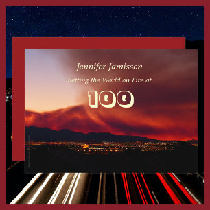 100 ans Anniversaire Invitations Monde en feu