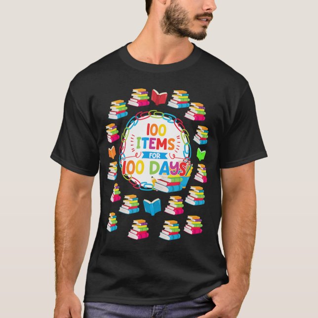 100 Artikel für 100 Tage 100. Schultag Shirt T (Vorderseite)