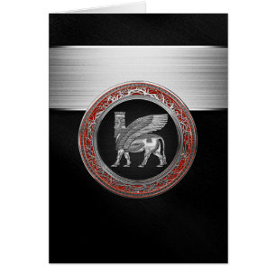 [100] Assyrian Winged Bull - Silver Lamassu
